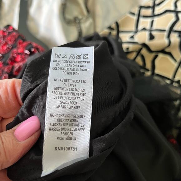 Aidan Mattox Bodycon Sequins Dress 6 Glam Floral Cocktail Party Date Sexy Luxe - Picture 7 of 7